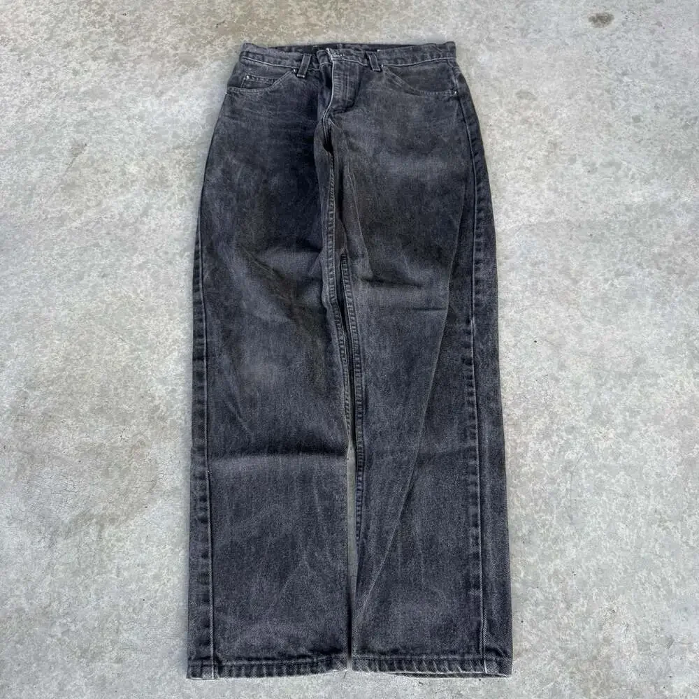 Vintage 90’s Orange Tab Levi's 550 Relaxed Fit Tapered Leg Black Denim Jeans - Picture 3 of 8